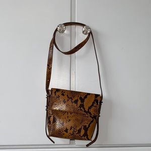 Urban Outfitters Brown/ Orange Snake skin purse